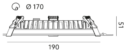 Recessed light LED Süvisvalgusti NE1 20W 2200LM 840 D170  IP44