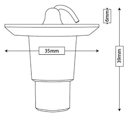 Trim/Protective Strip, radiator grille kinnitusklamber 6mm