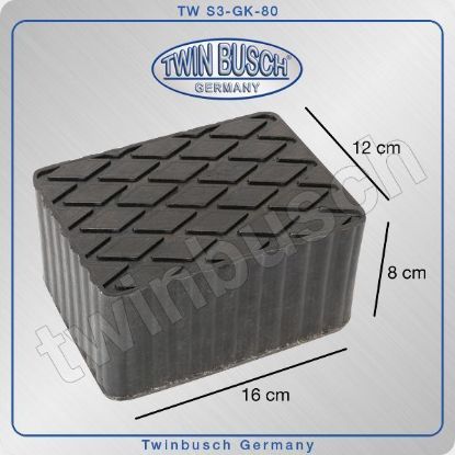 Post Lift System Kummipadi nelinurkne 160 mm x 120 mm x 80 mm