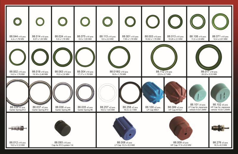Seal, coolant tube A/C tarvikute komplekt Aasia autodele
