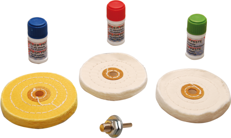 Attachment Set, polisher Poleerimiskomplekt kõvadele metallidele (Teras)