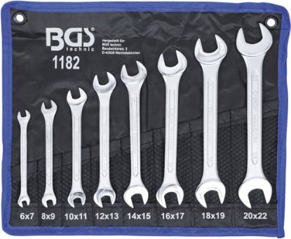 Open-end Spanner Set 8-piece Open End Spanner Set, 6x7-20x22 mm