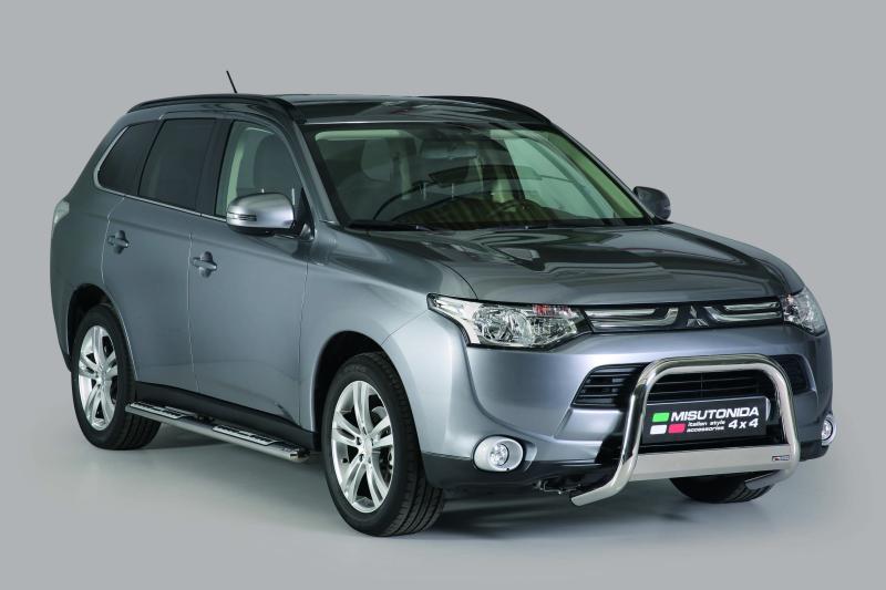 Frontal Protection Bar Mitsubishi Outlander 12-15 63mm (A), logoga