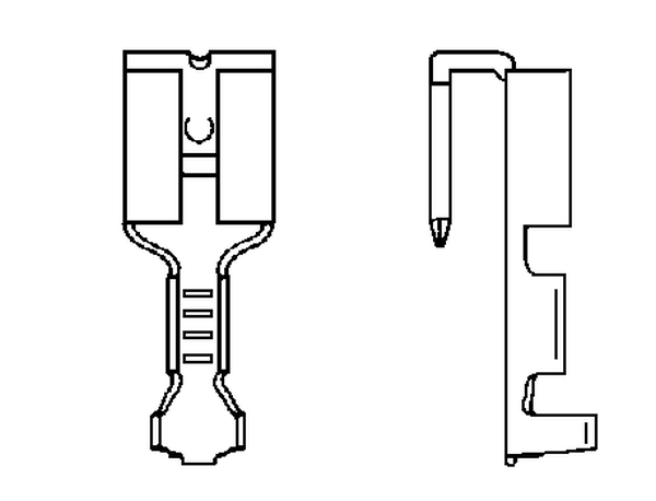 Terminal, electric universal parts lapikpistikupesa haruga  100tk