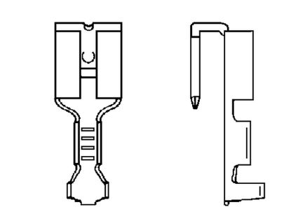 Terminal, electric universal parts lapikpistikupesa haruga  100tk