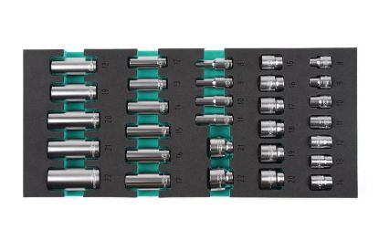 Tool Trolley 12 kant 8-22mm lühikesed+pikad padunid  28 osa