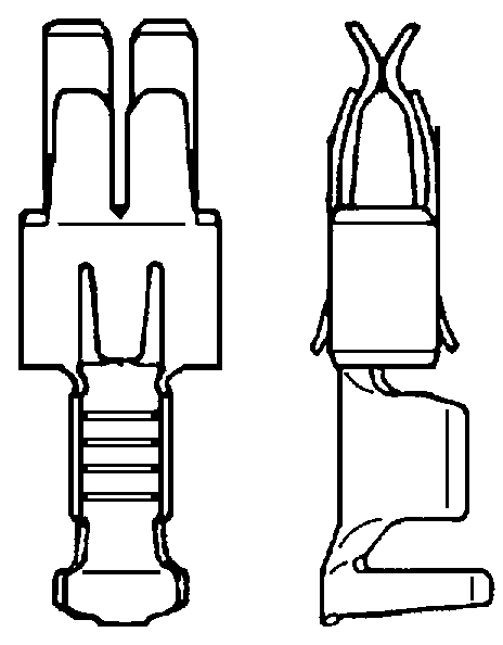 Terminal, electric universal parts DFK3 1,0-2,5mm2 4,8/6,3x0,8mm 100tk