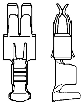 Terminal, electric universal parts DFK3 1,0-2,5mm2 4,8/6,3x0,8mm 100tk