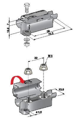 Fuse Holder 30mm Max 150A/80V