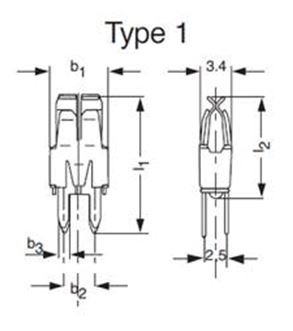 Terminal, electric universal parts 