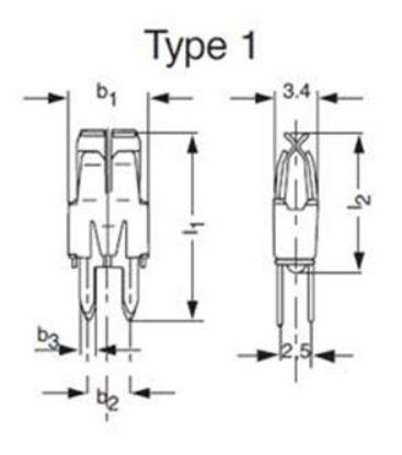 Terminal, electric universal parts 