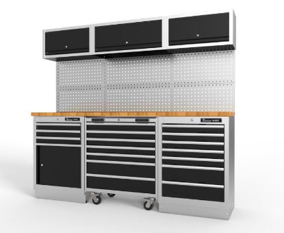 Tool Cabinet Kolm moodulit Tamme töötasapinnaga 2215x1980x546mm