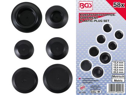 Assortment, protective plugs and caps Plastic stopper assortment : 58 pcs.