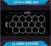 Hexagone T10 15HEX 540W 54000LM 5710x2991MM 840