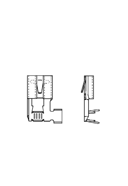 Terminal, electric universal parts lapikpistik nurgaga 1,5-2,5mm  100tk
