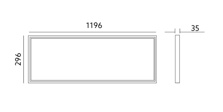 Panel light LED Paneel Capri 40W 4400LM 840 120x30 UGR19