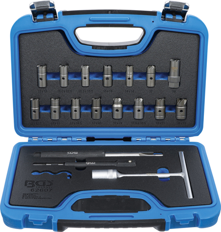 Cleaning/MiIIing Tool Set, CR injector seat Pihusti tihendi pinna prees 19 osa