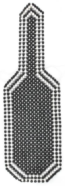 Seat Cover puukuulidega, must valge servaga, 128x38cm