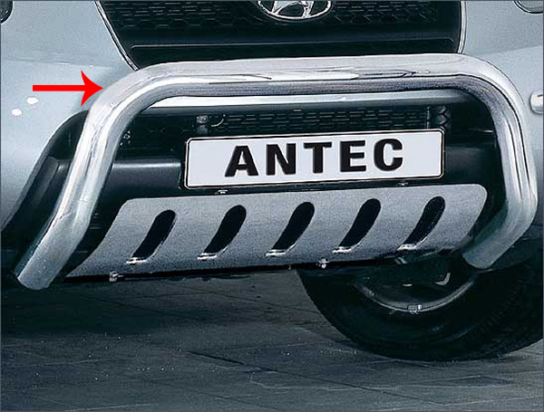 Frontal Protection Bar Hyundai Santa Fe 06-12 70mm
