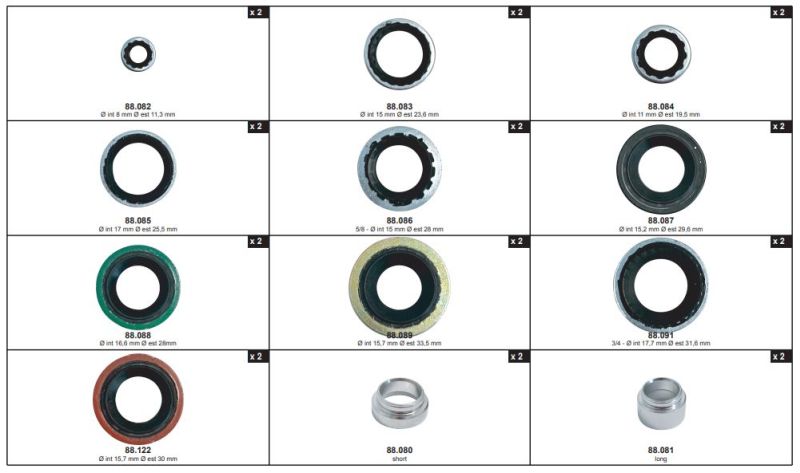 Seal, coolant tube A/C kompressorite O-rõngaste komplekt