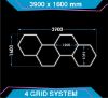 Hexagone T10 4HEX 189W 18900LM 3900x1600MM 860