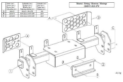 Wire Rope Winch paigaldusalus Suzuki Jimny 18- (ka 20-)