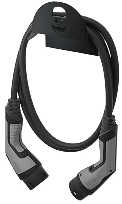 Column, charging station (electric vehicle) Metallist kaablihoidja must