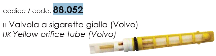 Seal, coolant tube Orifice toru/ trossel Volvo, kollane