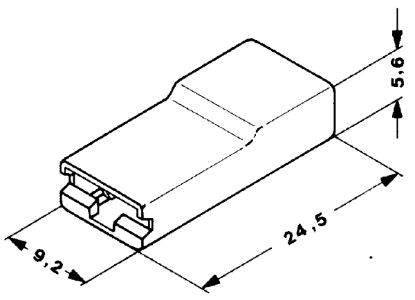 Plug 1 klemm, 6,3mm, sisem.