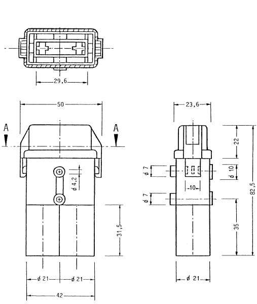 Fuse Holder FK3/MAXI Max 70A 80V 16mm