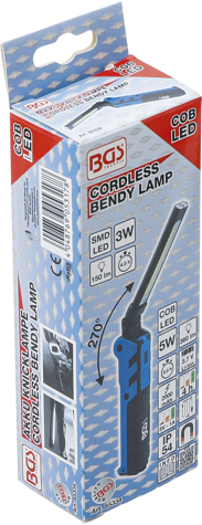 rechargeable Battery, hand lamp Cordless Bendy Lamp | COB-LED | 5W