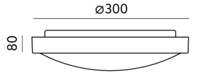 Ceiling dome light Led Plafoon Zoe LX 13W 856LM 4000K sensor IP44