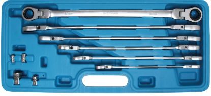 Double Ring Spanner Set Liigendmutrivõtmete komp. narrega, eripikad 8-19mm