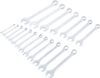 Spanner Set, ring/open ended 19-piece Combination Spanner Set, 8-32 mm, satin c