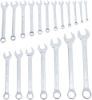 Spanner Set, ring/open ended 19-piece Combination Spanner Set, 8-32 mm, satin c