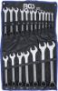 Spanner Set, ring/open ended 19-piece Combination Spanner Set, 8-32 mm, satin c