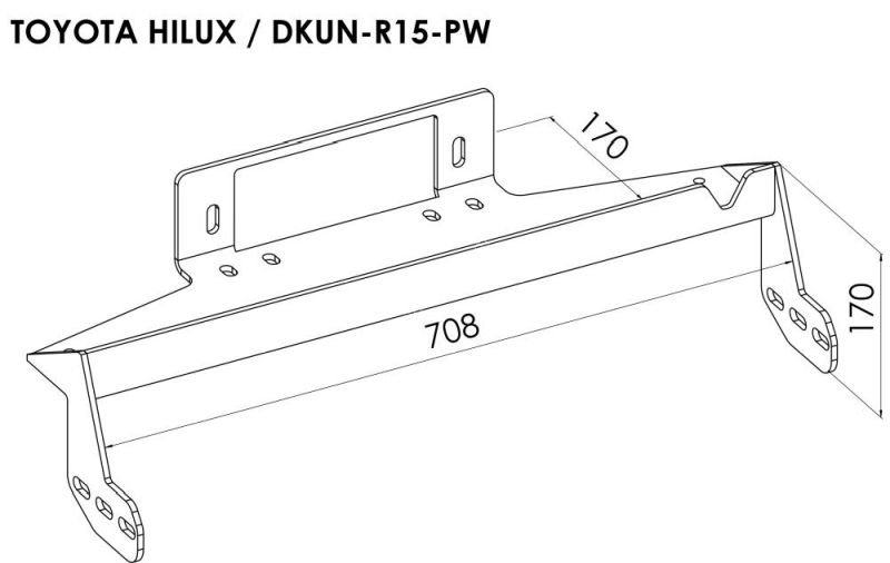 Wire Rope Winch paigaldusalus Toyota Hilux 15-18
