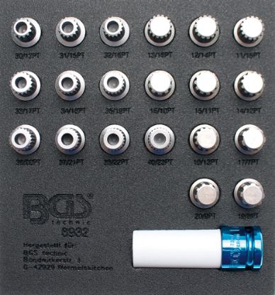 Wheel Lock Removal Kit 21-piece Rim Lock Socket Set for BMW