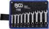 Spanner Set, ring/open ended 10-piece Combination Spanner Set, Stubby Type, 10-