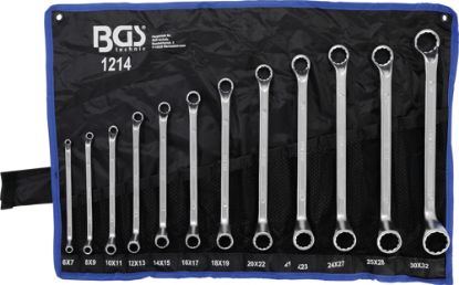 Double Ring Spanner Set Deep Offset Double Ended Ring Spanner Set, 6x7-30x