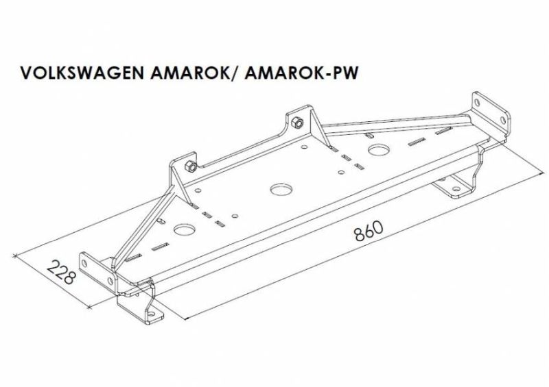 Wire Rope Winch paigaldusalus VW Amarok 10-16