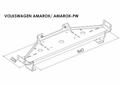 Wire Rope Winch paigaldusalus VW Amarok 10-16