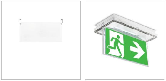 Anti-panic lighting Ontec S ja M kahepoolne difuuser