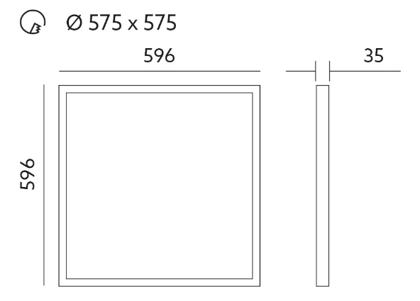 Panel light LED Paneel Capri 36W 4320LM 840 60x60 UGR19