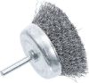Wire Brush Terashari kooniline 75mm 6mm kinnitusjalaga
