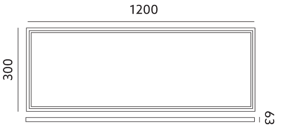 Panel light Pindpaigaldusraam 63mm 30x120 paneelile
