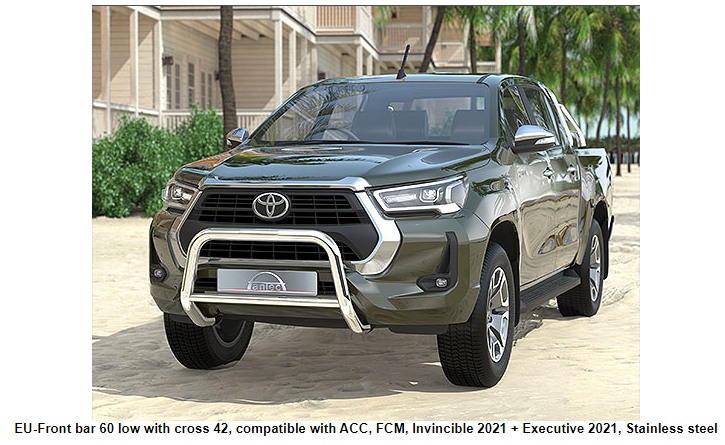 Frontal Protection Bar Toyota Hilux 21- 60mm+42mm