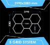 Hexagone T10 5HEX 216W 21600LM 2990x2083MM 840