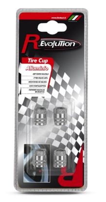 Cap, tyre valve ventiilikork ALU, 4tk