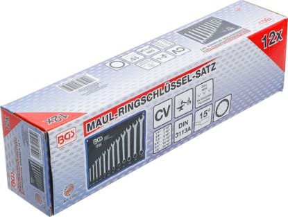 Spanner Set, ring/open ended 12-piece Combination Spanner Set, in Inch Sizes, 1